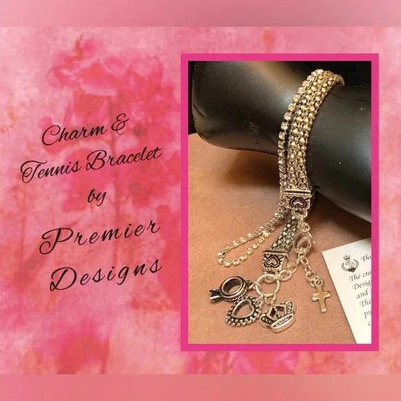 Silver Charm & Tennis Bracelets - Picture 1 of 5